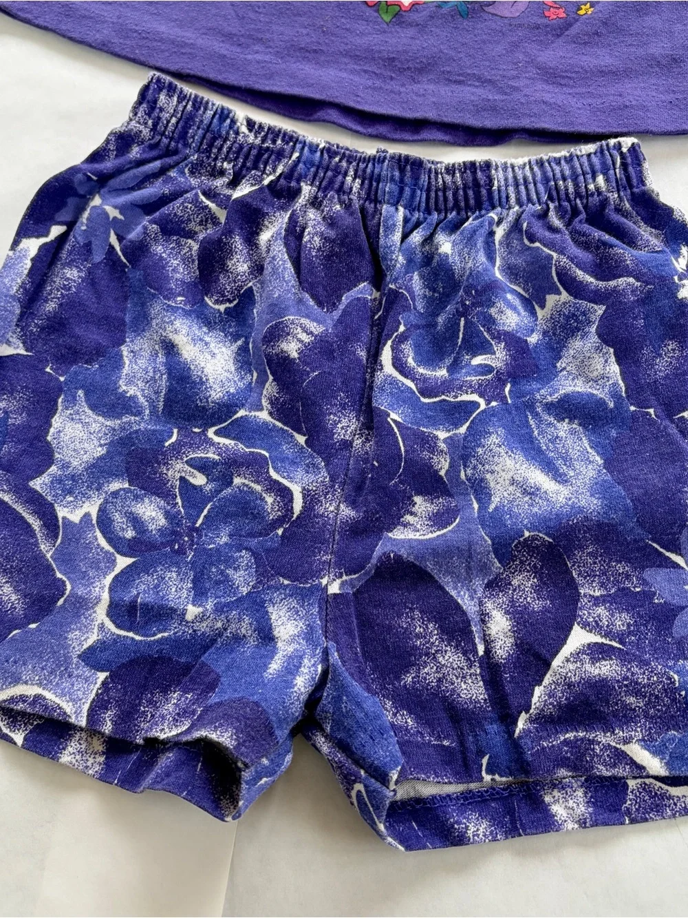 1990s Muppet Treasure Island Girls Purple Tank Top with shorts